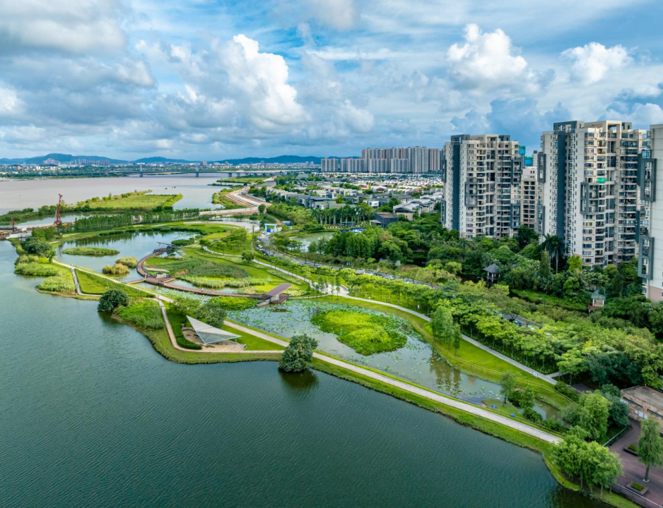 华发水郡湿地公园。 华发水郡湿地公园。