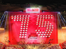 广州塔下百琴共鸣，广州新华学院学生歌颂祖国