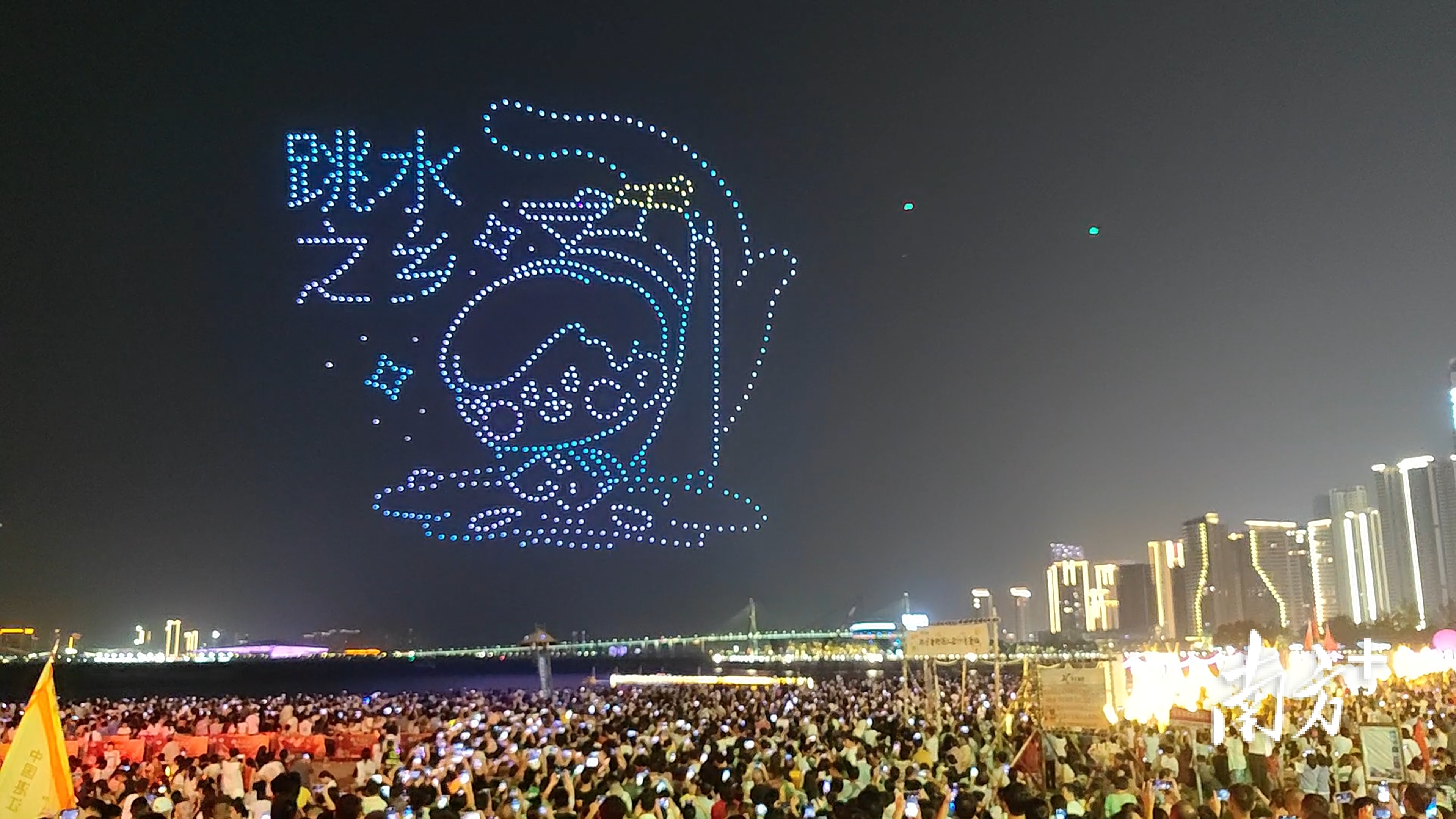 湛江金沙湾无人机表演。杨川 摄