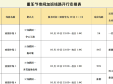 最晚至凌晨1时，重阳节白云山5条夜间公交“加班”