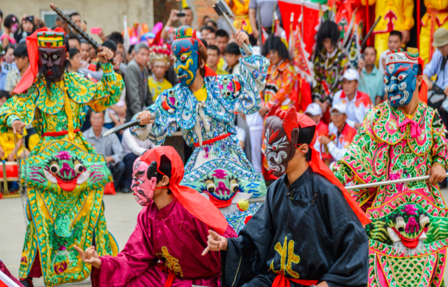 儺舞表演,。彭鎮(zhèn)強(qiáng) 攝