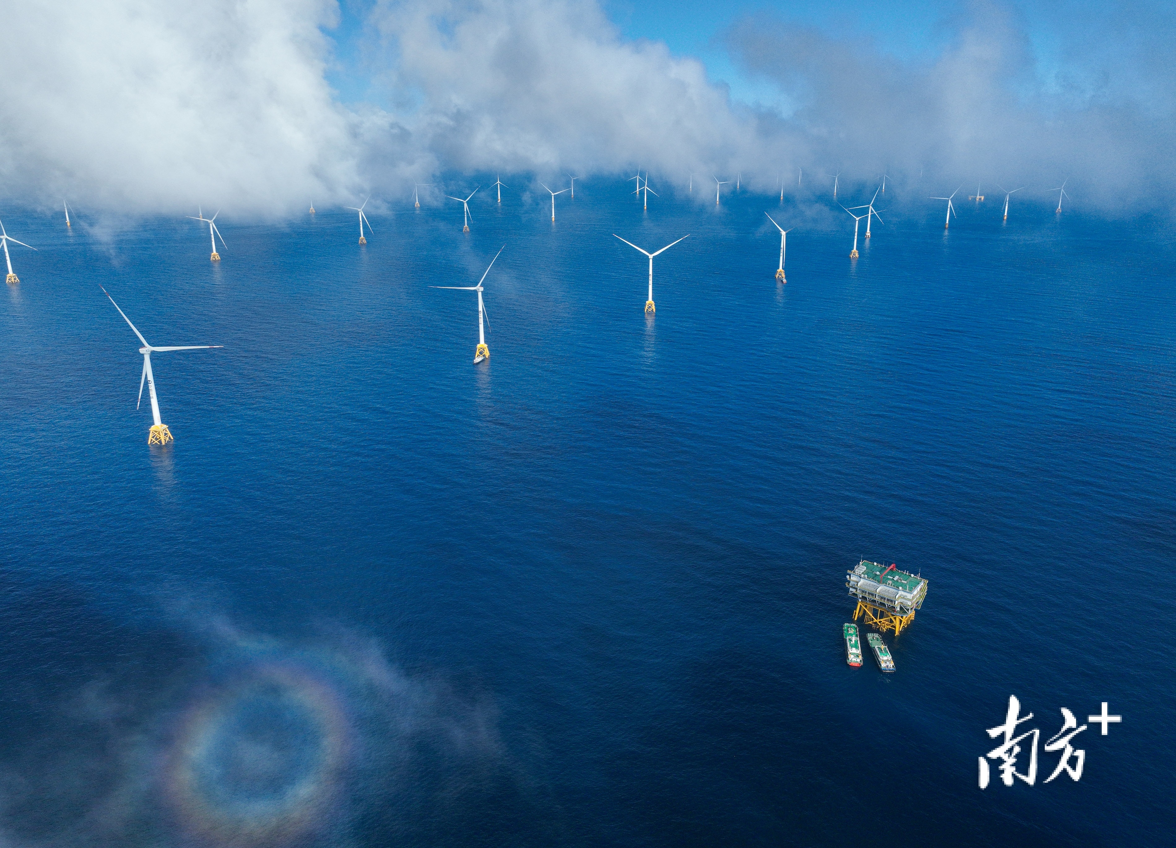 阳江市海上风电已并网装机容量500万千瓦，约占全国七分之一、广东的“半壁江山”。梁文栋 摄