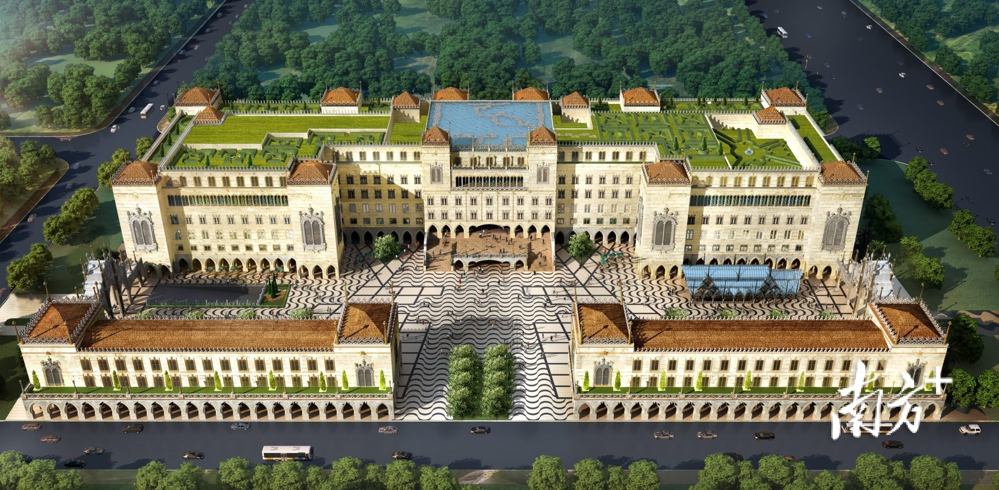 励骏庞都设计概念图。 励骏庞都设计概念图。