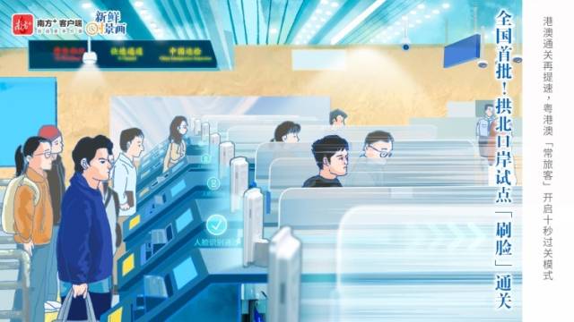 全国首批！珠海拱北口岸试点“刷脸”通关 | 新鲜“时”景画
