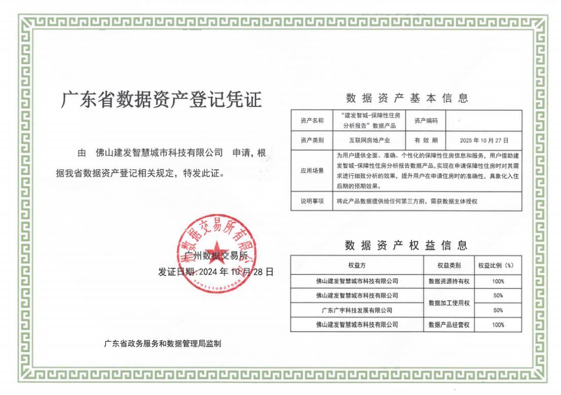 佛山建发智慧城市科技有限公司近日实现首例数据资产入表。通讯员供图