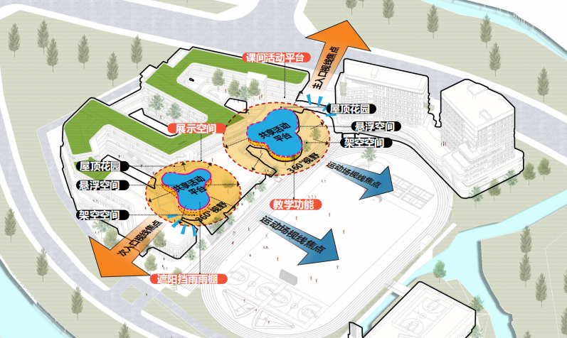 根据设计规划，学校将打造屋顶花园、悬浮和架空空间等。&nbsp; 通讯员供图