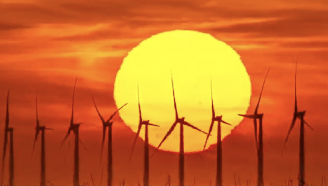 日出海上风车阵，短暂奇观美到窒息！｜越睇粤靓