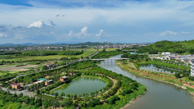 揭西县塔头镇旧住村航拍风貌