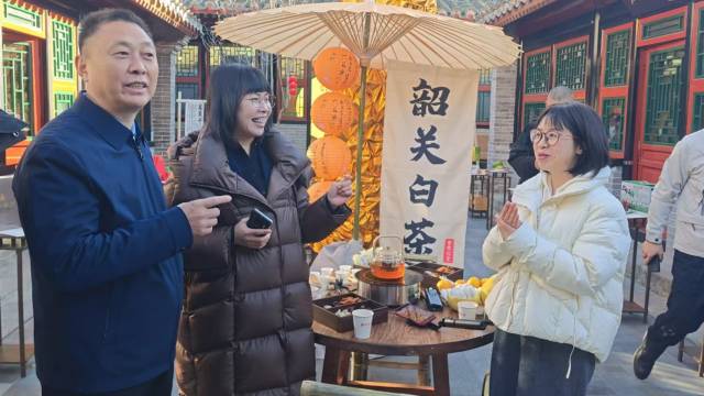 “韶关白茶”围炉煮茶区。