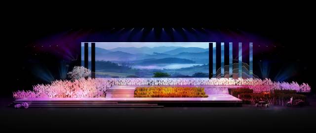 2024广东乡村歌手大赛总决赛舞台效果。（熊春红） 