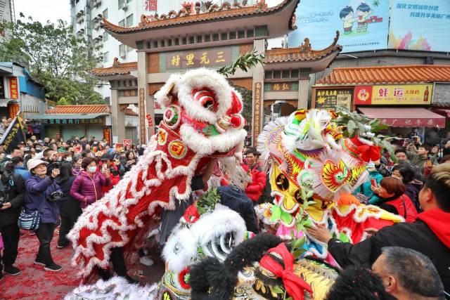 往年三元里醒狮活动盛况。