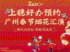 今天下午两点，上穗好办预约广州春节烟花秀