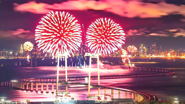 快看！除夕“烟花”闪耀中山