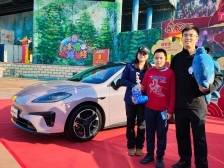 游广东抽大奖把新车开回家，大年初二中奖者来自湖南