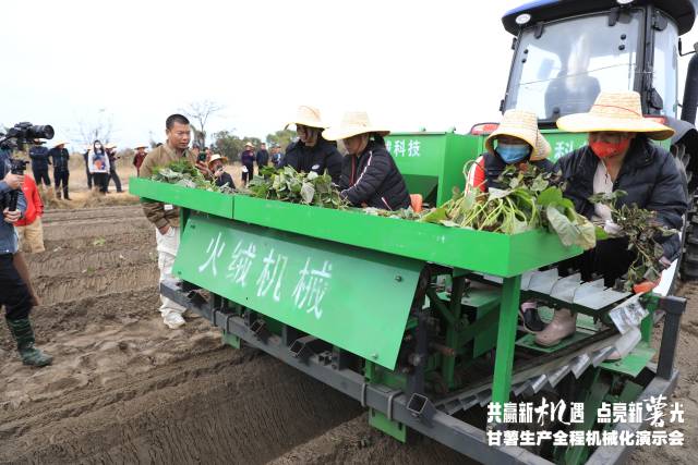 这款移栽机能做到边起垄边移栽，大大缩短劳动时间。