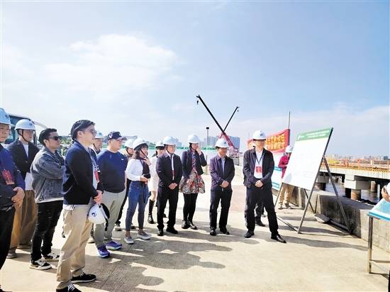 开平市政协港澳委员视察三埠港搬迁项目。李展君 摄