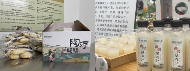 新鲜的陶河脆藕和藕汁。  受访者供图