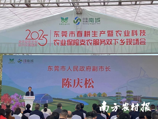 东莞市人民政府副市长陈庆松致辞。