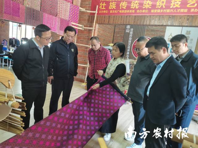 参观广东壮瑶传统风貌园。