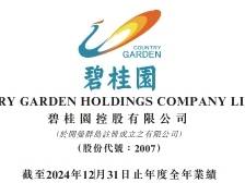 碧桂园2024年收入2528亿元，亏损大幅收窄