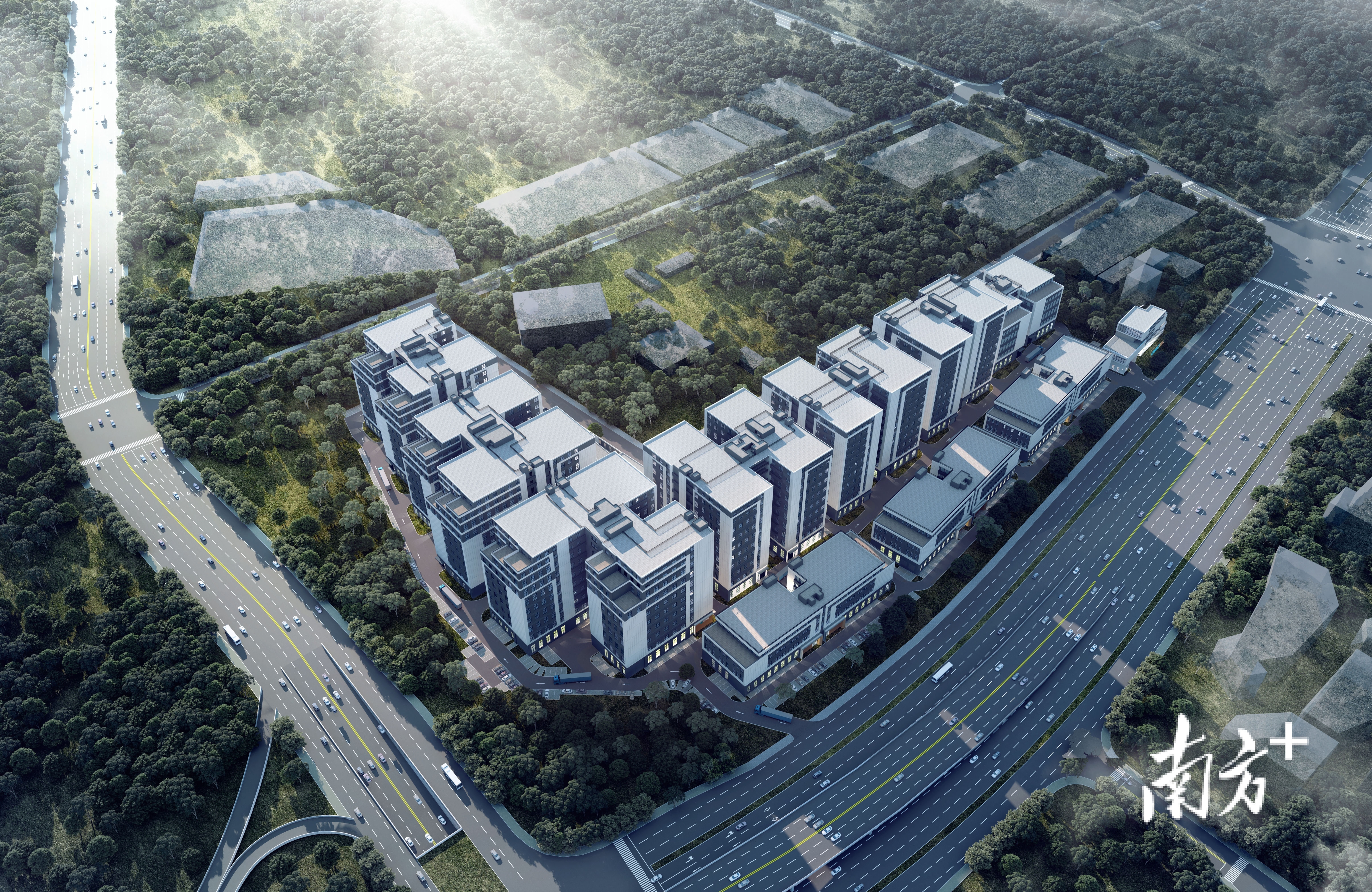 西樵集海科创园(中集)效果图。