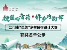关于公布江门市“邑美”乡村民宿设计大赛获奖名单的通知