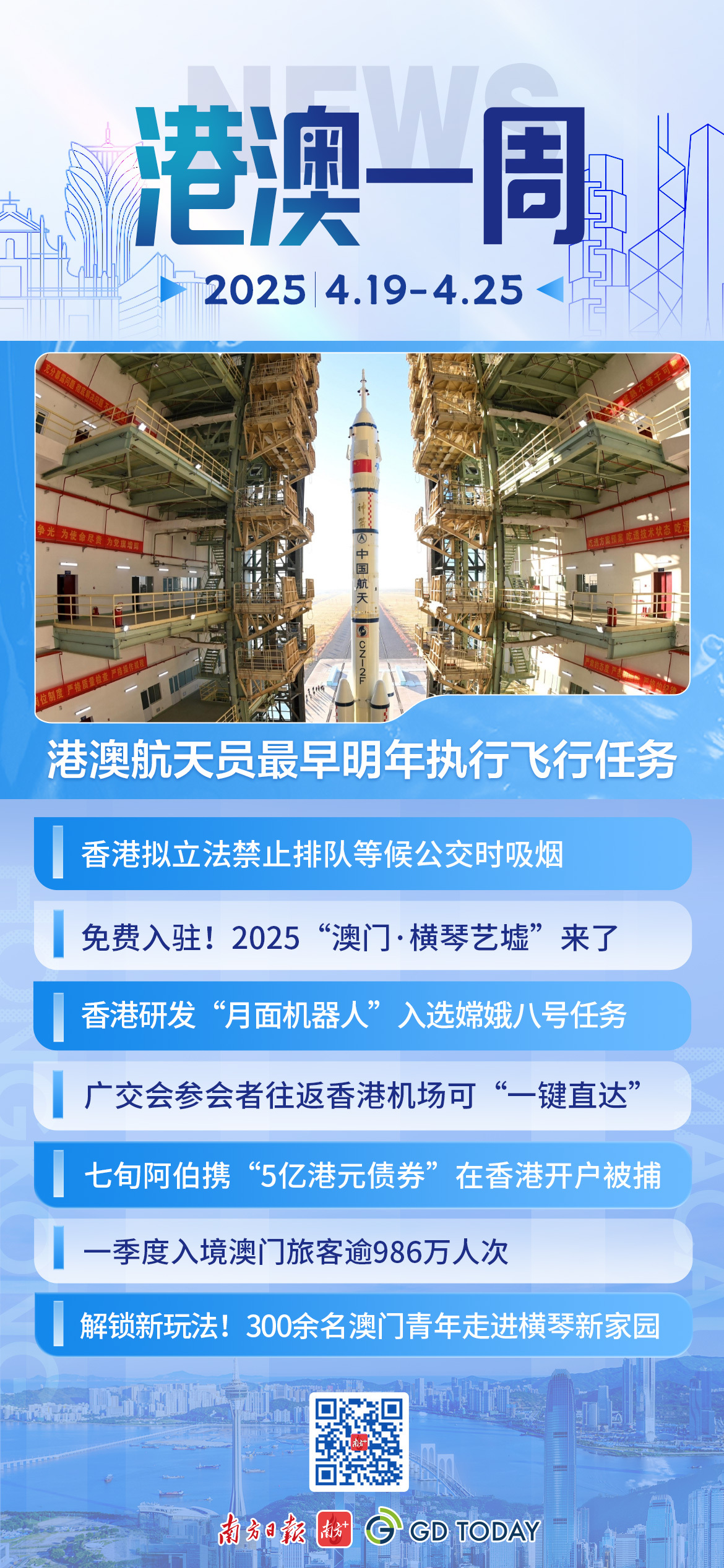 港澳一周| 港澳航天员最早将在2026年执行飞行任务