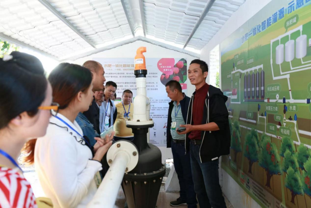 覆盖荔枝果园的水肥管网，联动了水肥主控系统，能够实现自动浇水施肥。