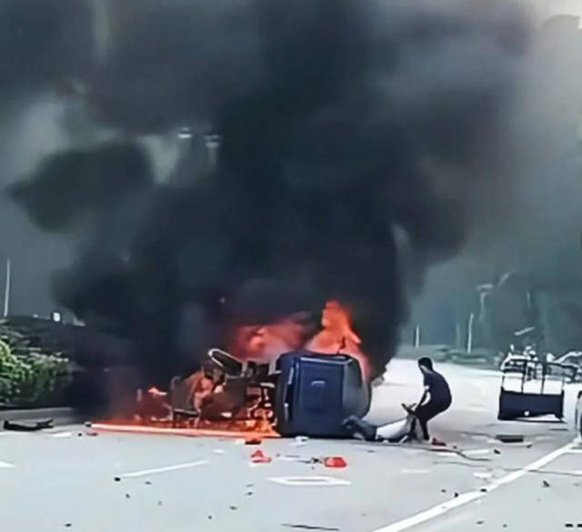 5月1日的车祸事故现场。