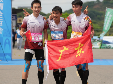 晨观山海 | 十五运会群众赛事活动首金，属于广东队！