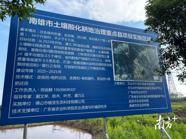 项目区竖立统一的标识牌。