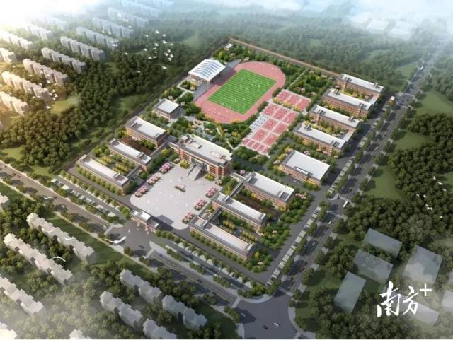 疏附县广州新城完全中学效果图。