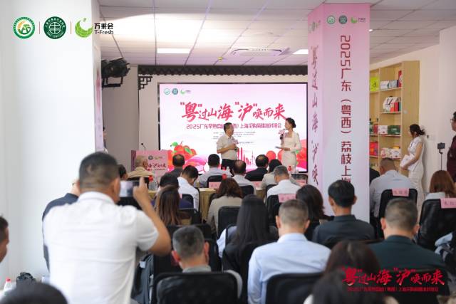 2025广东早熟荔枝（粤西）上海采购商精准对接会现场。（受访者供图）