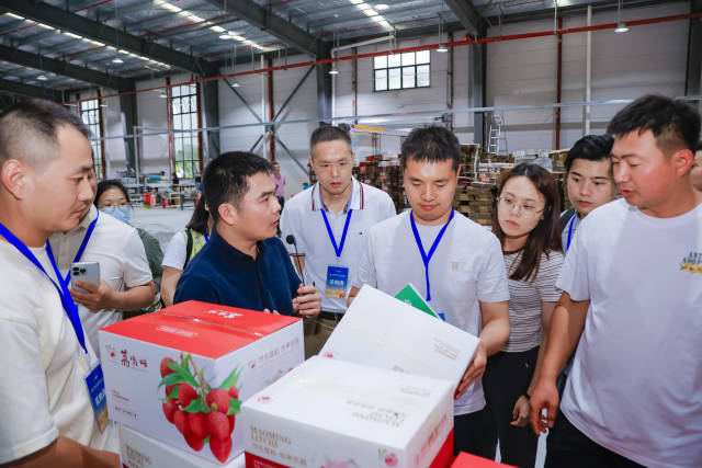 5月10日，高州荔枝产销对接大会现场，前来咨询订单的采购商络绎不绝。（吴秒衡 摄）