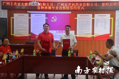 广州王老吉大健康产业有限公司与蕉岭县峡里香种养殖专业合作社签订合作协议