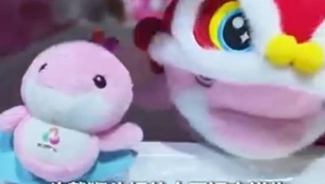 萌翻了！醒狮版“喜洋洋”“乐融融”闪现文博会现场