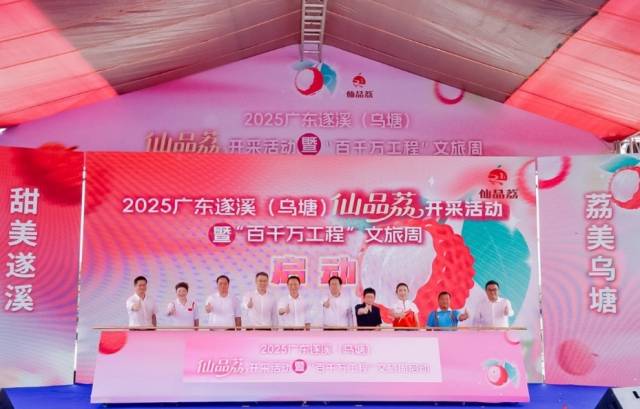 驻湛江市遂溪县乌塘镇帮镇扶村工作队参与组织“仙品荔开采活动暨文旅周”。受访者供图