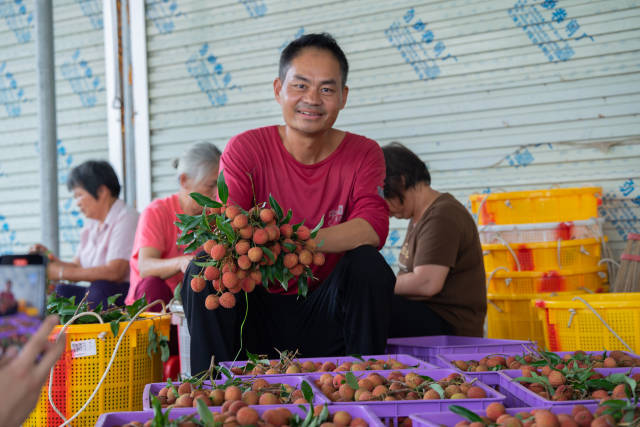 东岸镇谈朋益民果蔬交易中心负责人余劲。