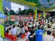 看饿了！脆皮捞清远鸡、小龙虾还有三文鱼上桌猎德龙船饭