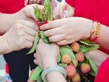 校长带一串自种荔枝送考，祝考生“蟾宫折桂”