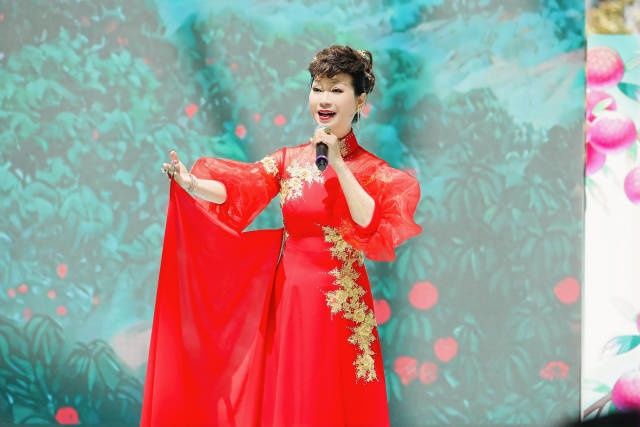 国家级非遗木偶戏《贡荔飘香》、粤曲《红荔赞》等表演“圈粉”了一大波服务区的市民和游客。