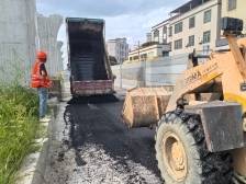 如意站东侧受损路面完成修复，保障群众安全出行