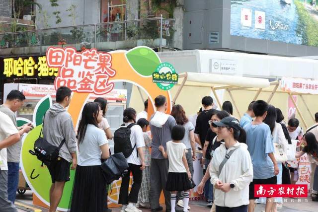 現(xiàn)場,，廣州酒家與百色芒果（田陽）聯(lián)名美食，廣州灣區(qū)消費(fèi)者歡迎,。