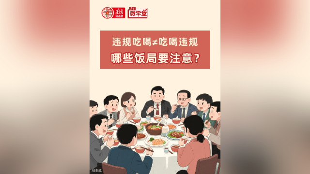 违规吃喝≠吃喝违规，公职人员哪些饭局要注意？