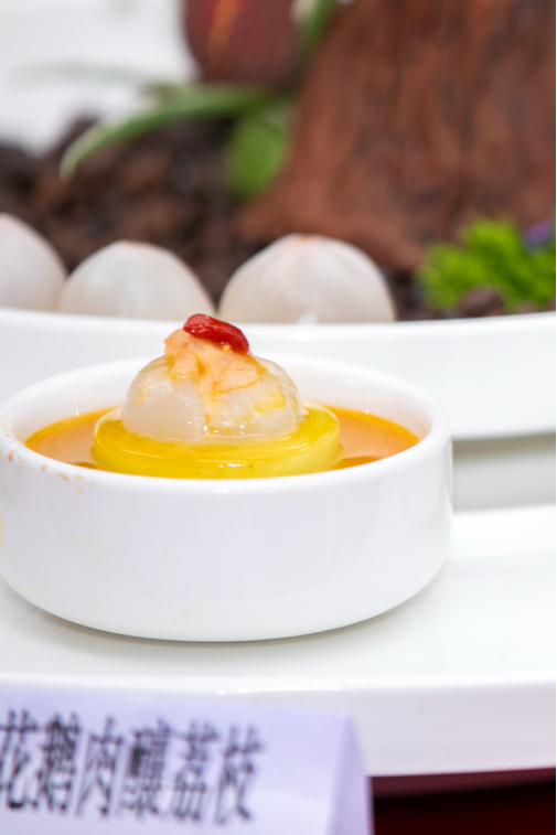 百花鹅肉釀荔枝