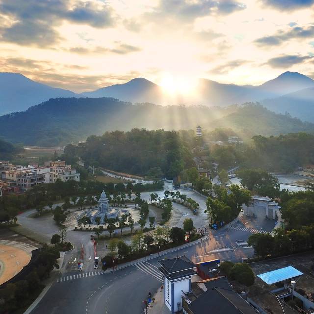六祖故里旅游度假區(qū)俯瞰,。