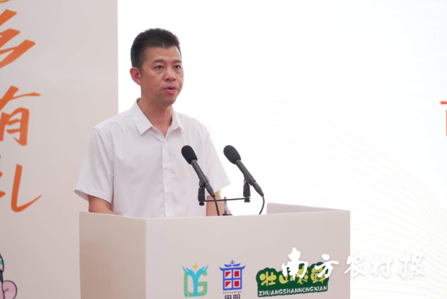 百色市田阳区委副书记林玉椿致辞。