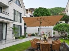 蓝瓦白墙+花草满园，全职妈妈圆梦法式花园