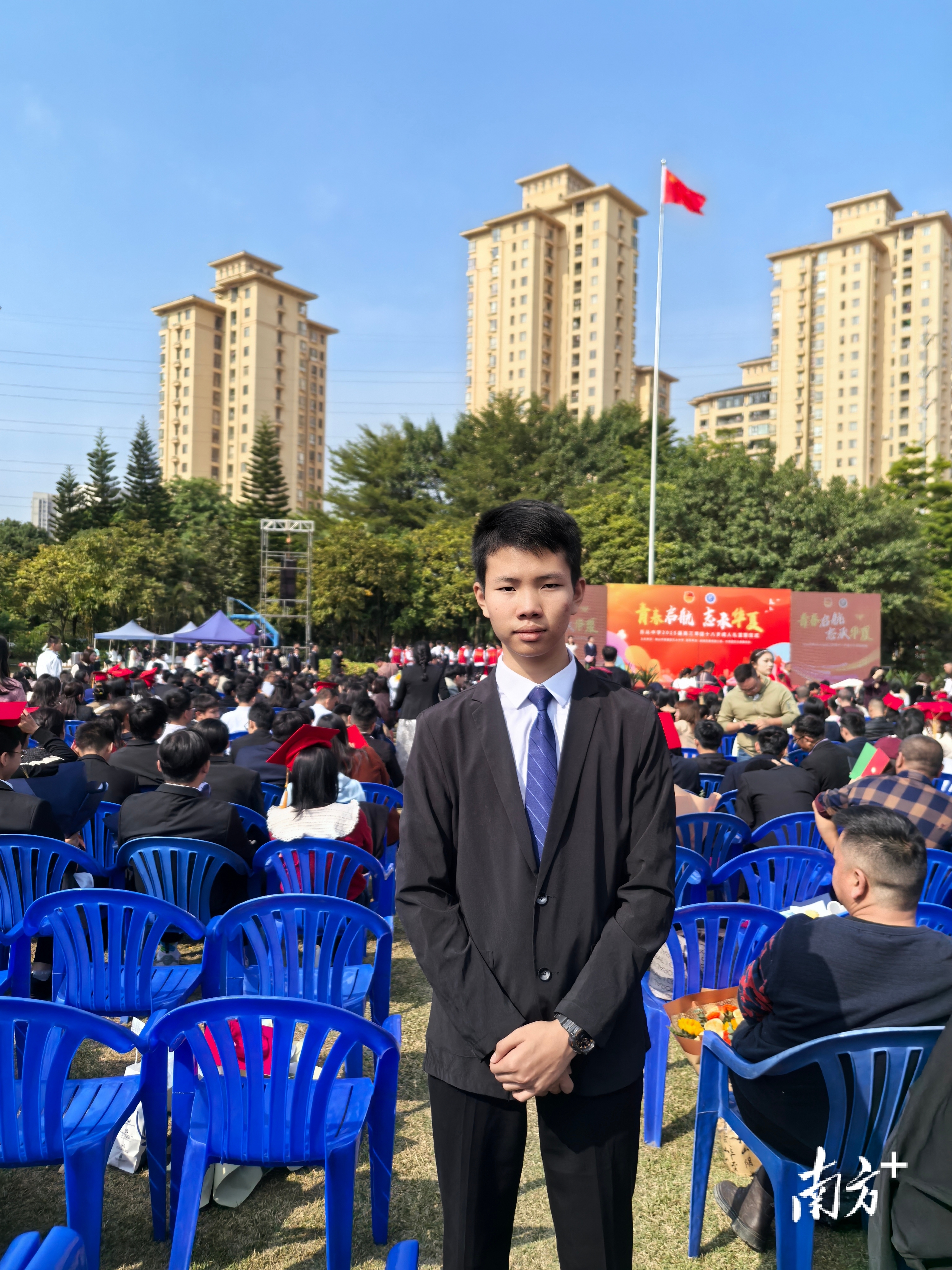 顺德区乐从中学2025届优秀考生梁柏熙。  受访学校供图