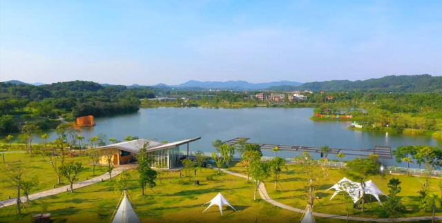 绿化美化后的花都区赤坭镇竹洞村  